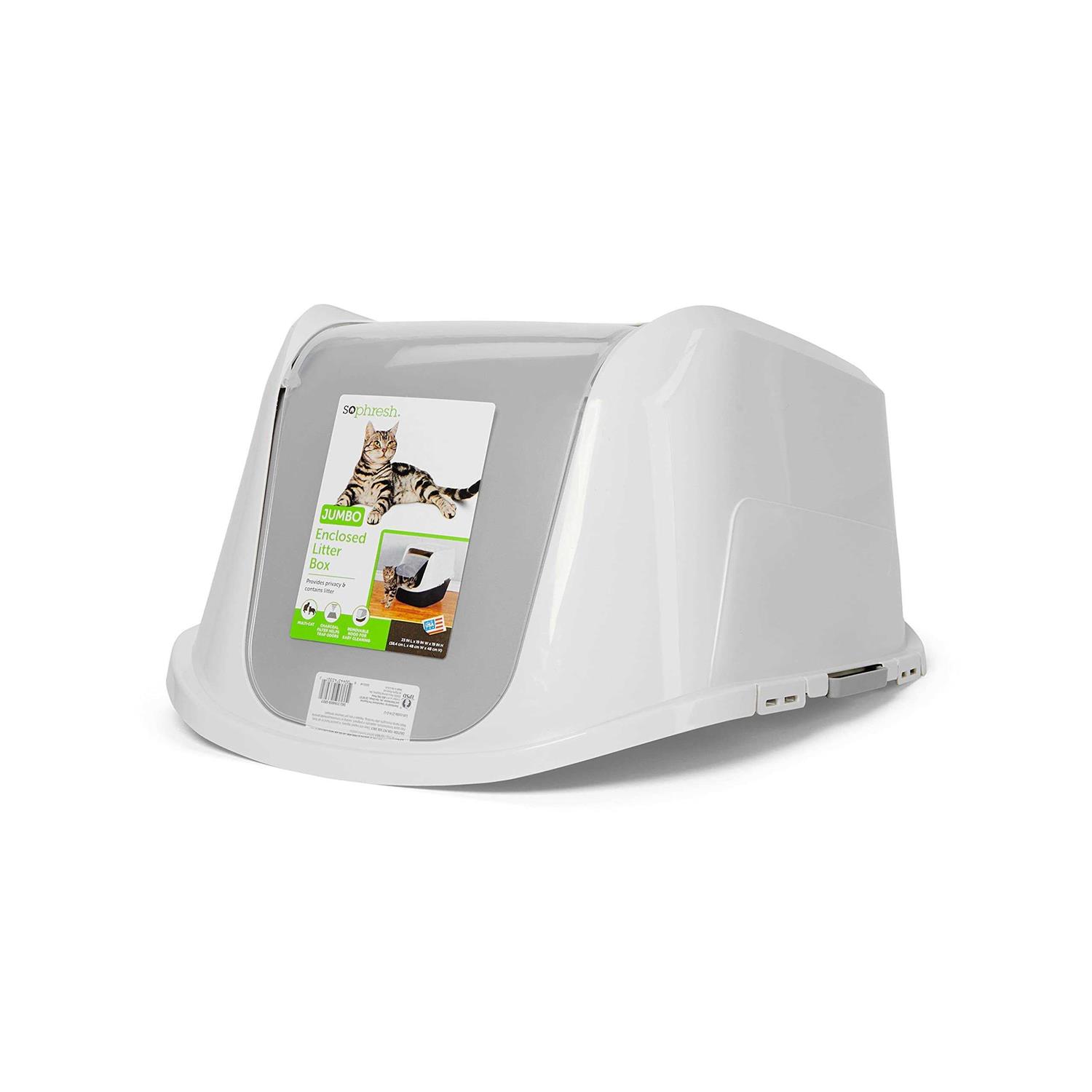 So Phresh Jumbo Enclosed Grey Cat Box