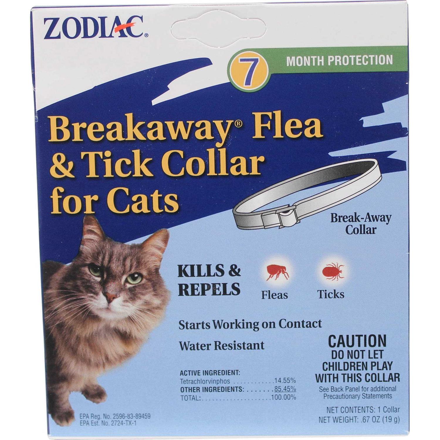 Zodiac Breakaway Flea Tick Collar for Cats