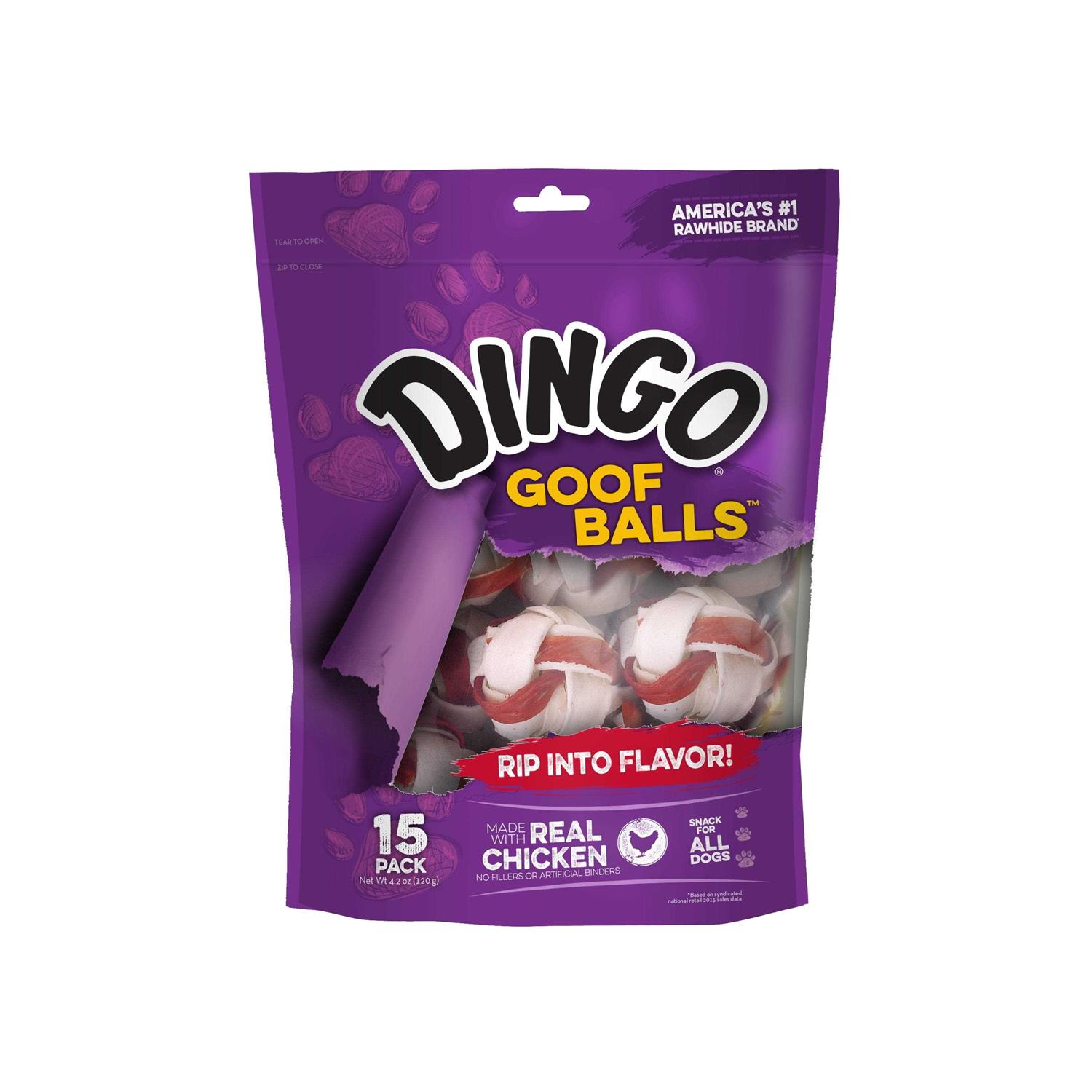 Dingo Goof Balls Chicken Rawhide Chew