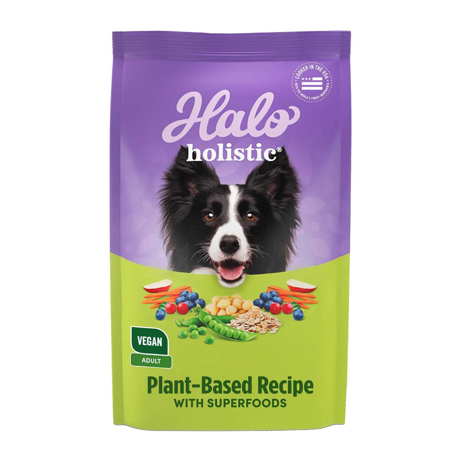 Halo Holistic Vegan Plant-Based Recipe with Superfoods Adult Dry Dog Food