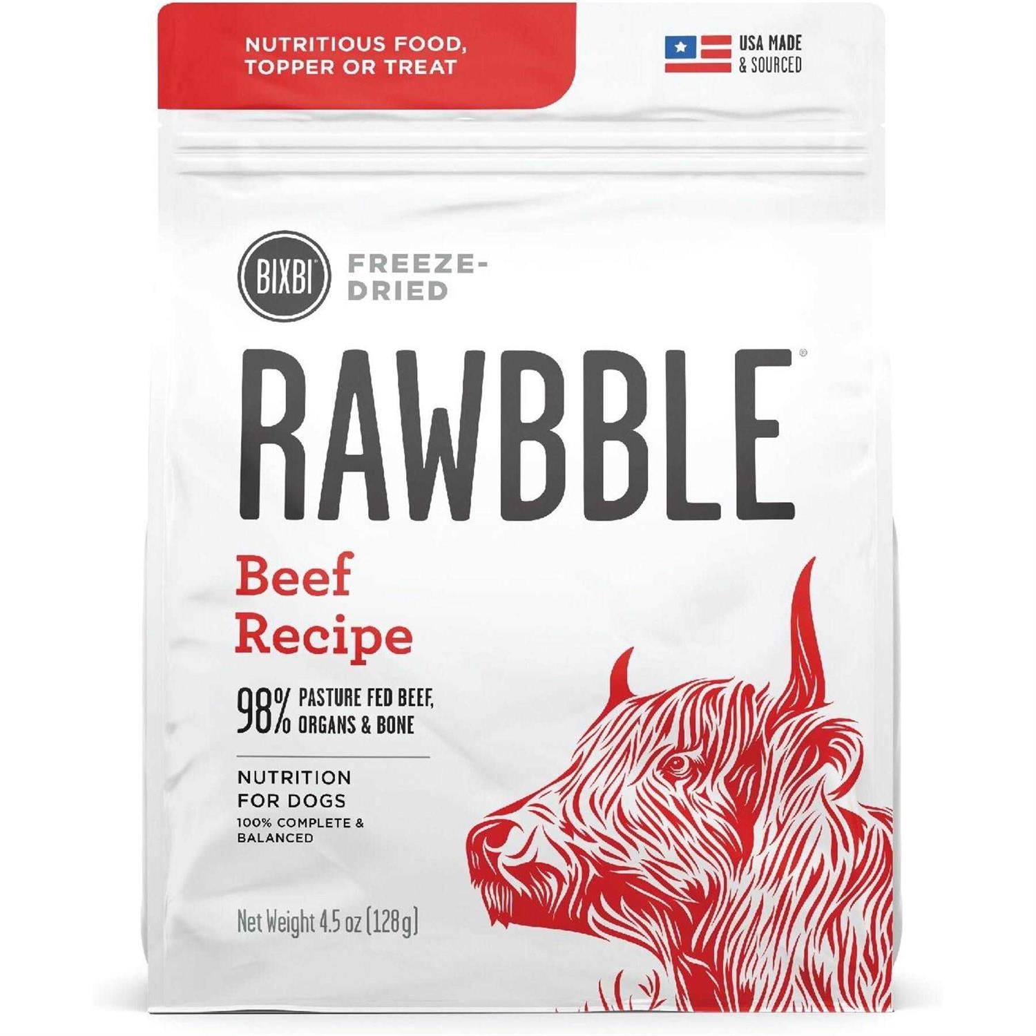 Bixbi Dog Food Rawbble Freeze Dried Beef