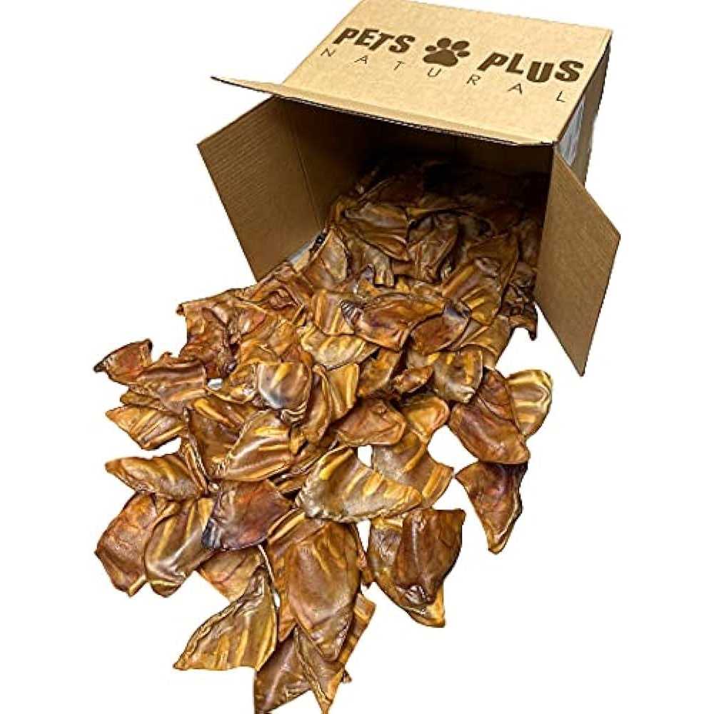 Pets Plus Natural All Natural Jumbo Whole Pig Ears for Dogs