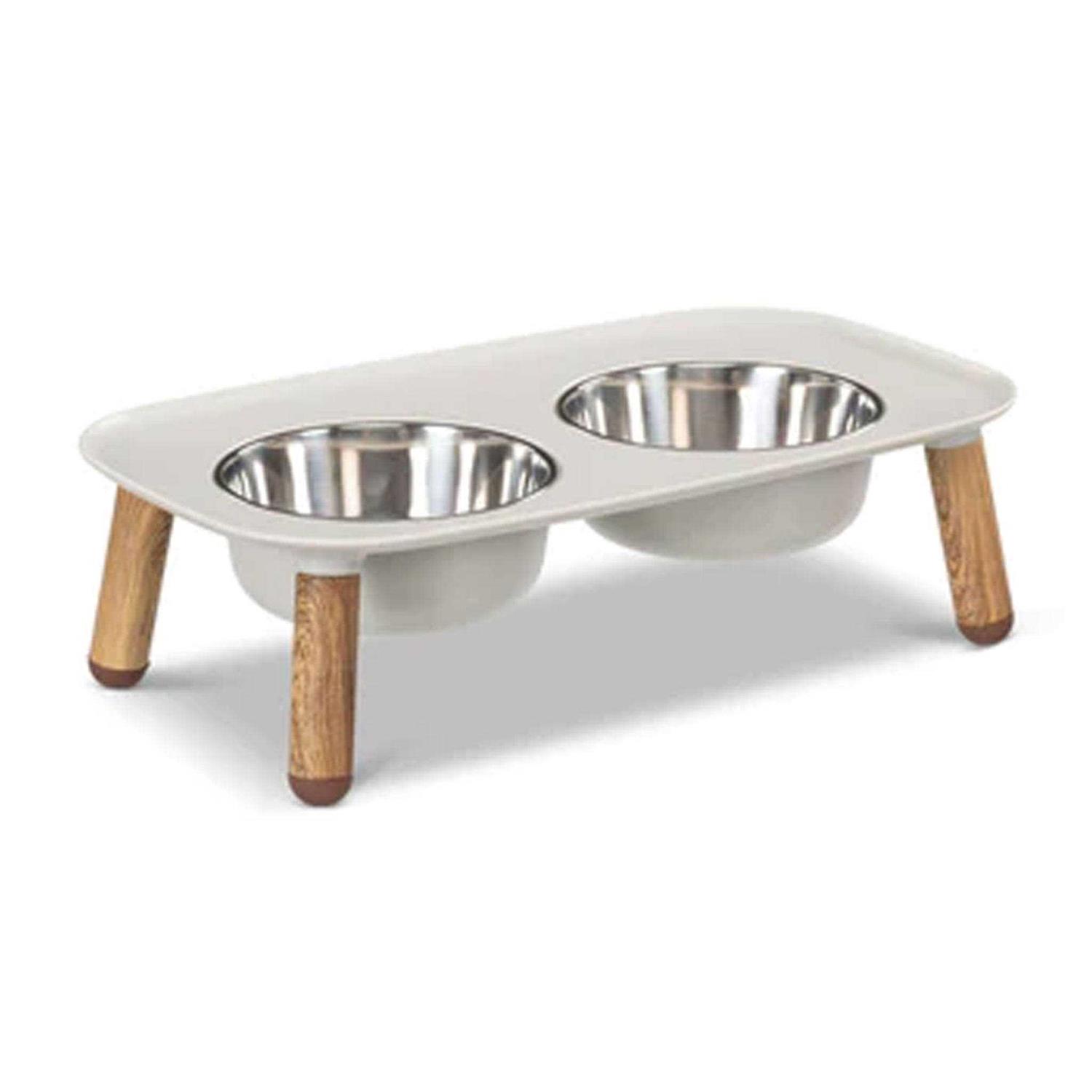 Messy Mutts Dog Double Feeder Elevated
