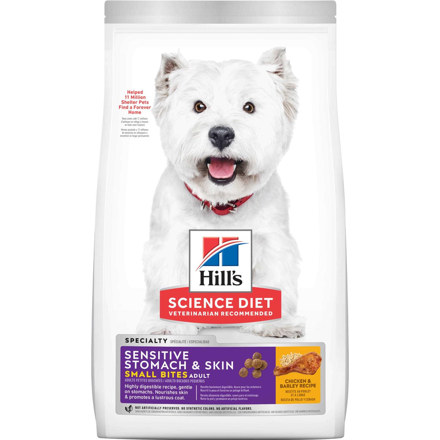 Hill’s Science Diet Adult Sensitive Stomach & Skin Small Bites Dry Dog Food