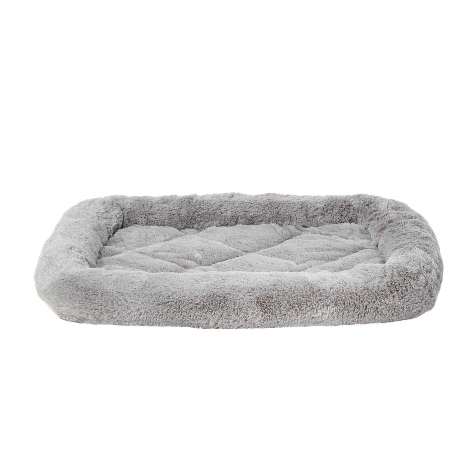 Top Paw Plush Crate Mat Grey