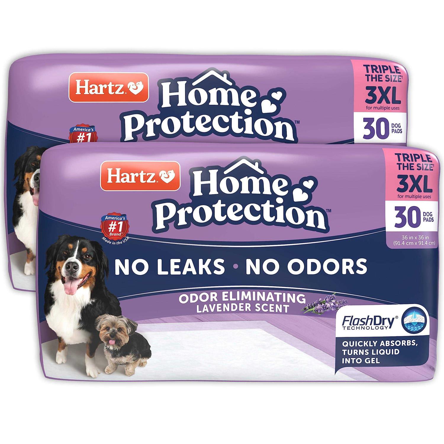 Hartz Home Protection Lavender Scent Odor Eliminating Dog Pads