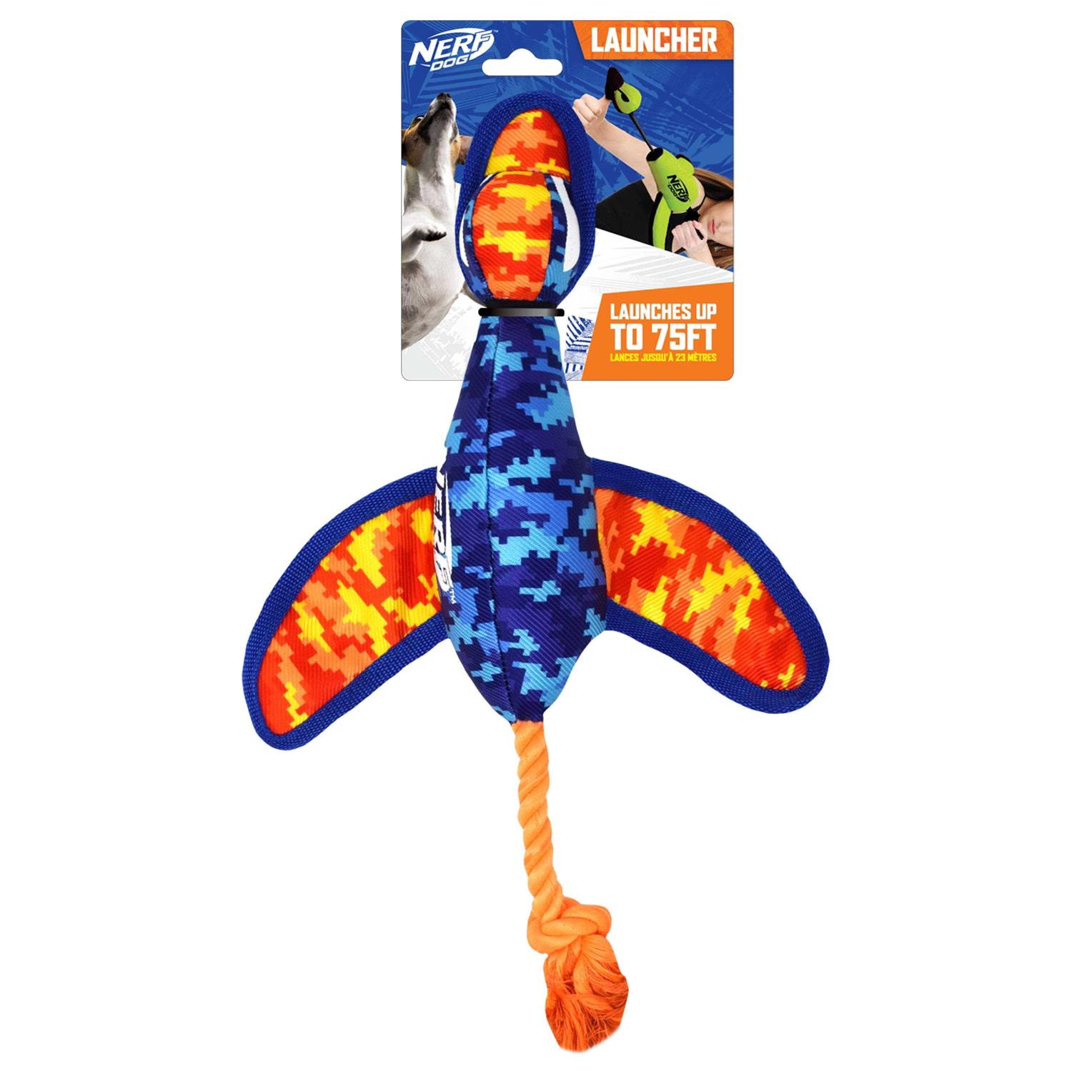 Nerf Nylon Digital Camo Crinkle Wing Launching Duck Dog Toy