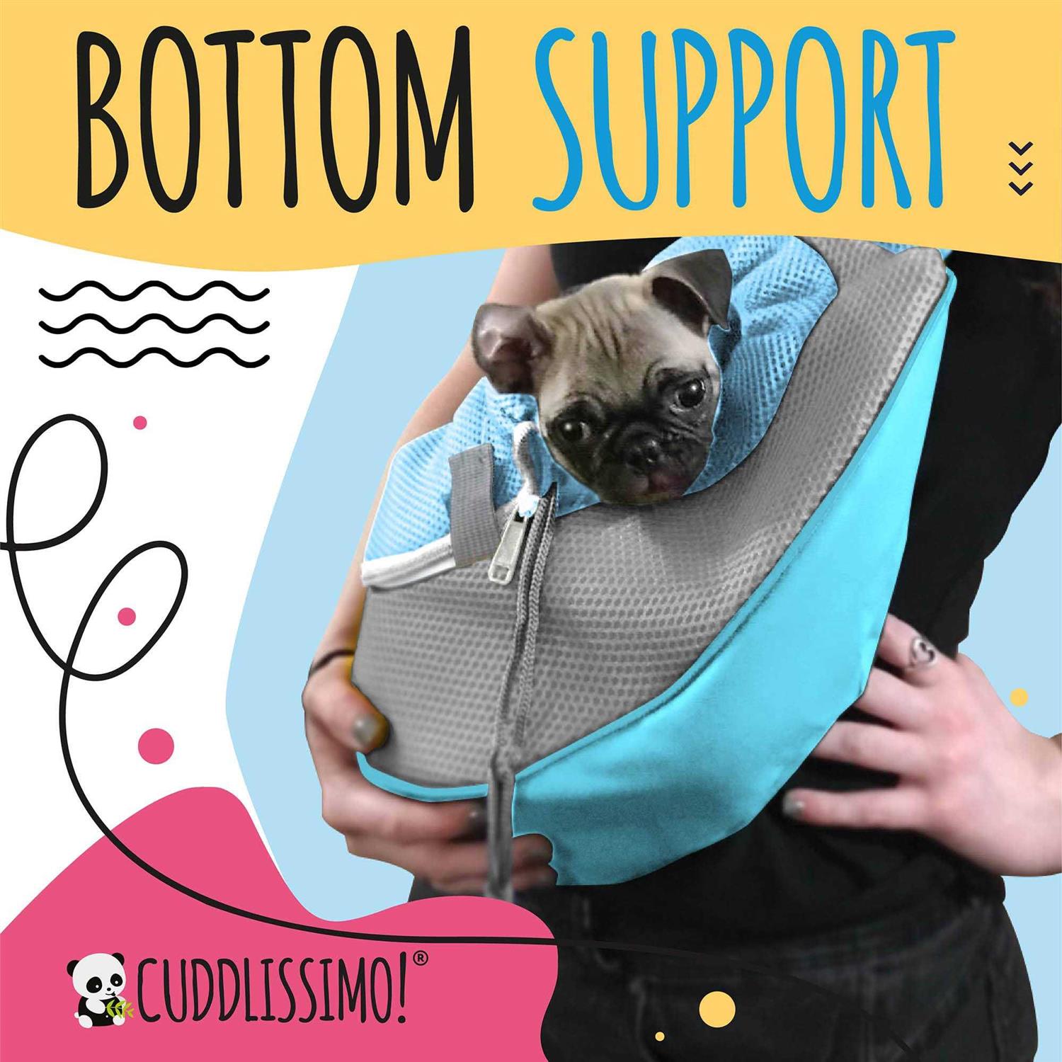 Cuddlissimo! Pet Sling Carrier Small Dog Puppy Cat Carrying Bag Purse Pouch