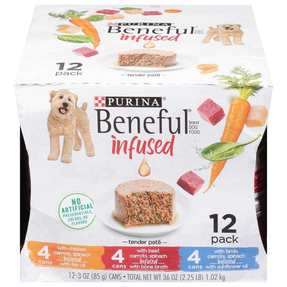 Purina Beneful Infused Tender Pate Wet Dog Food Variety Pack Cans