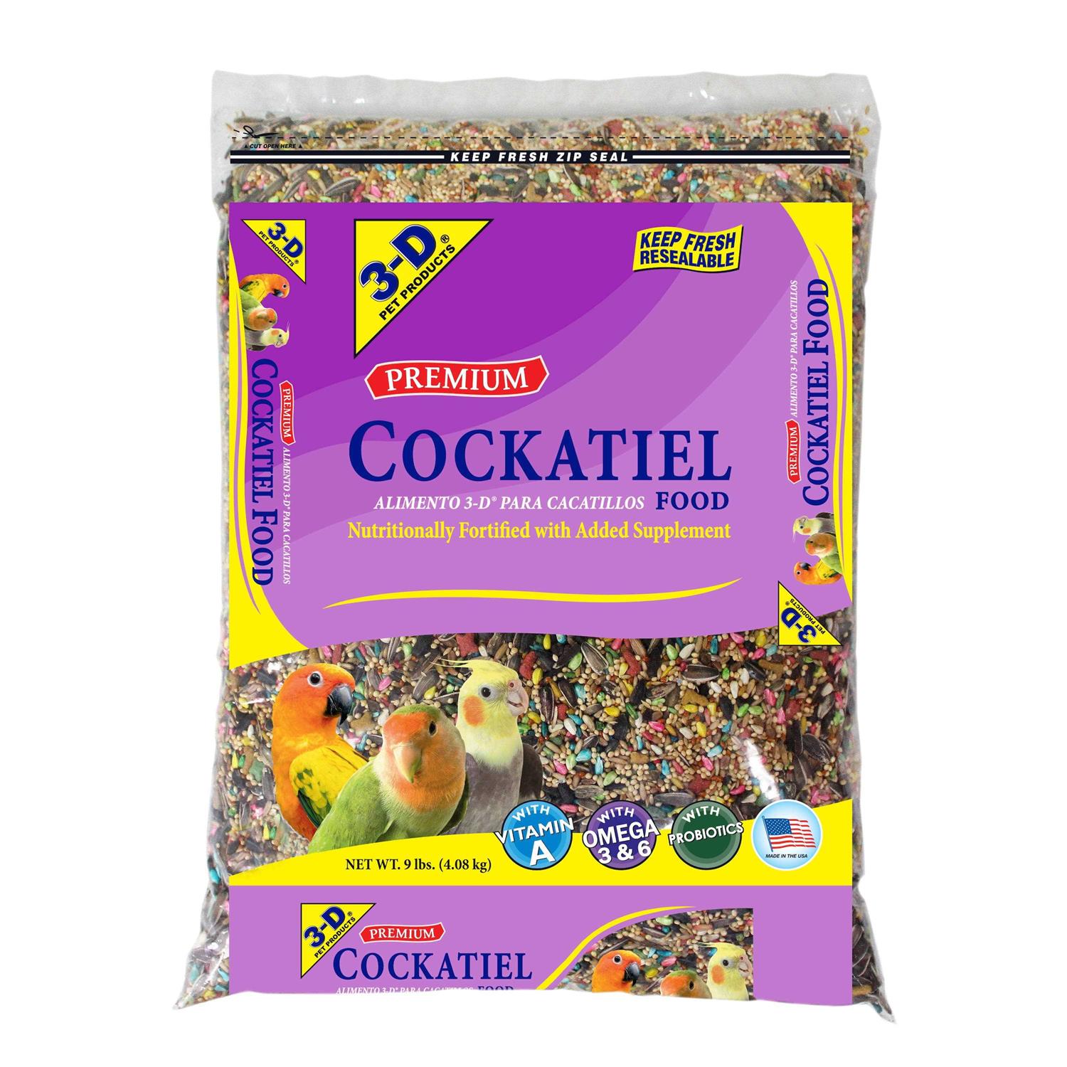 3-d Pet Products Premium Cockatiel Mix Bird Food Seeds