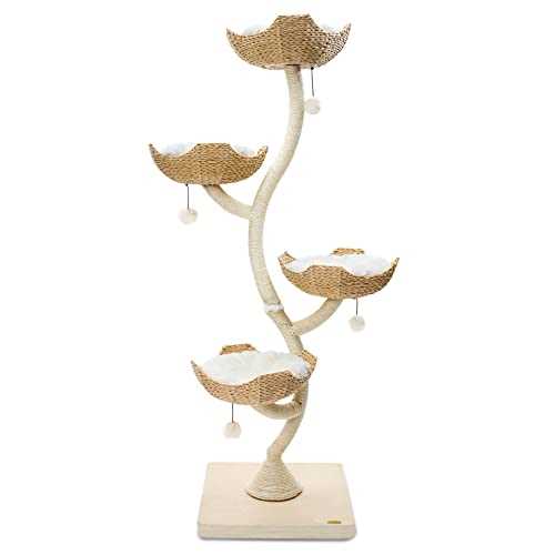 Mau Ivy Modern Cat Tree, White