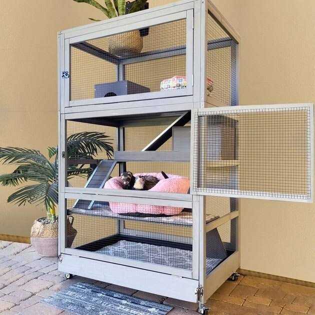 Aivituvin Large Wooden Chinchilla Ferret Cage AIR56