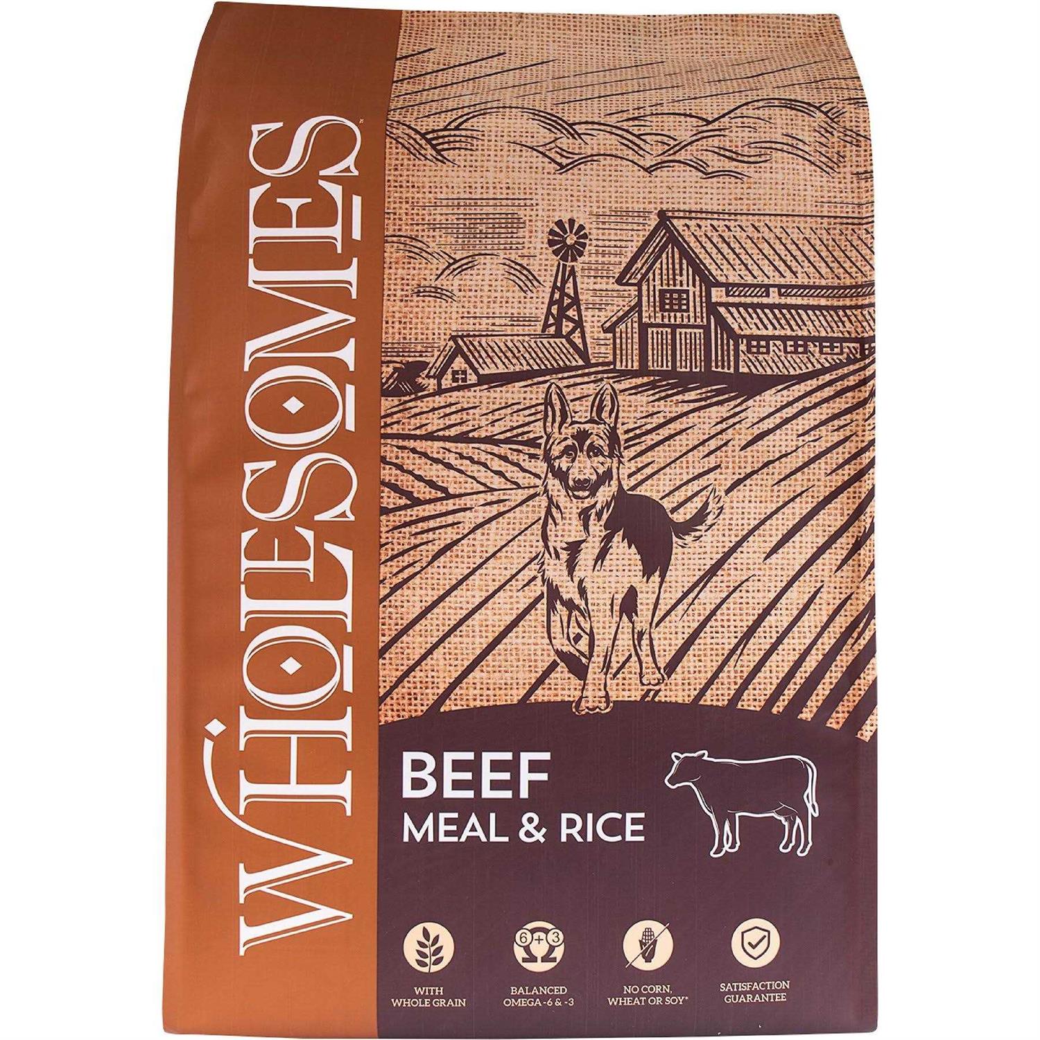 Wholesomes Beef Meal & Rice Recipe Dry Dog Food