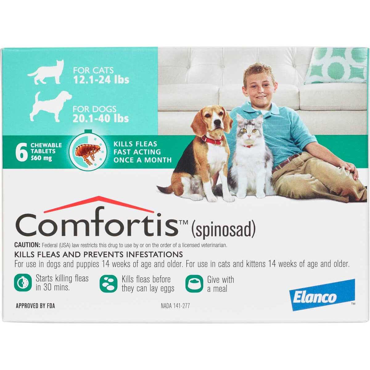 Comfortis Chewable Tablets for Dogs & Cats