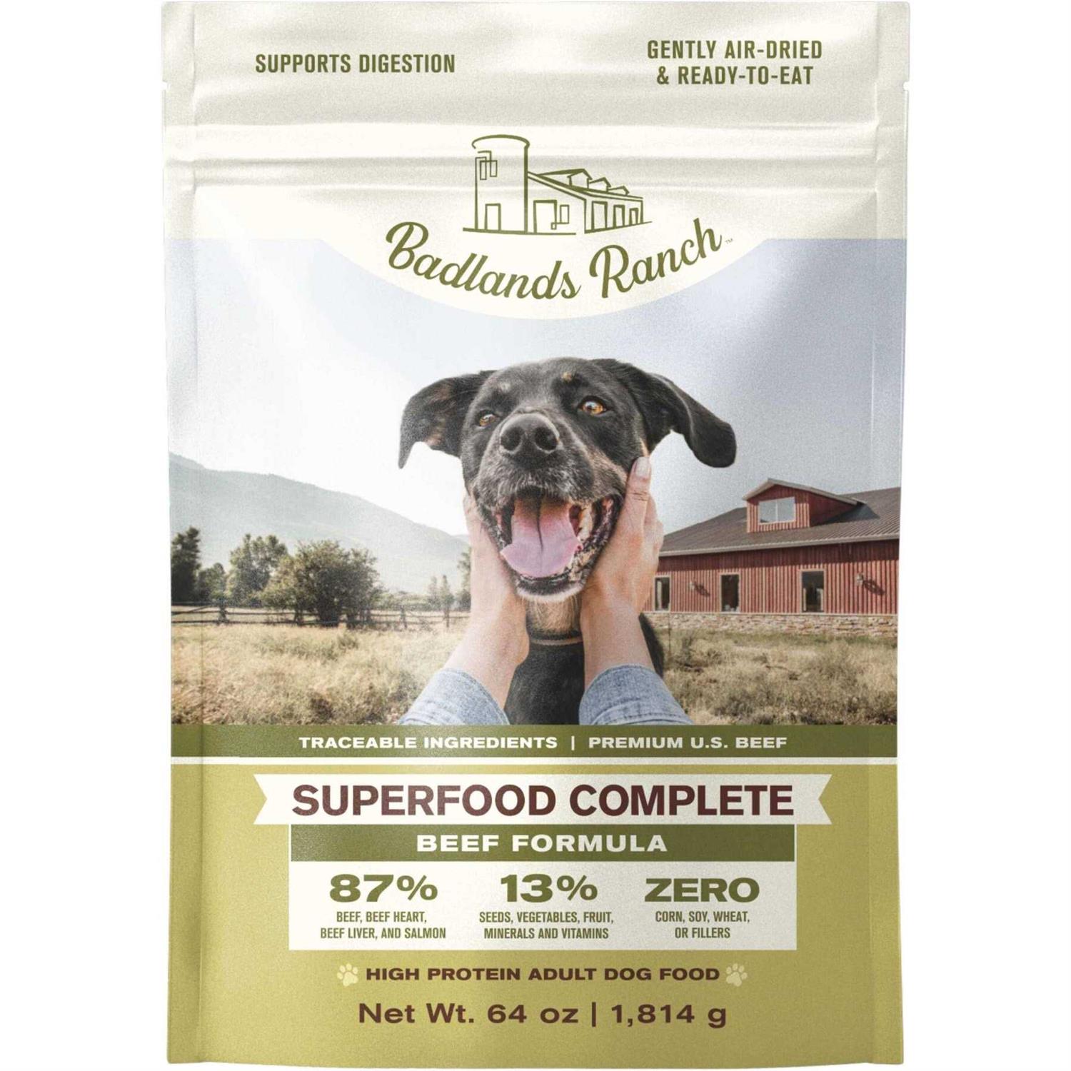 Badlands Ranch Superfood Complete Air Dried Beef Dog Food