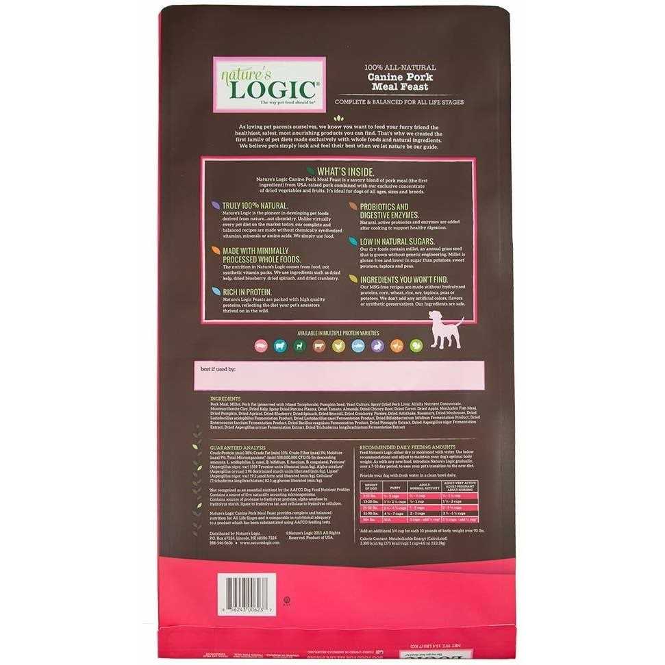 Nature’s Logic Canine Pork Meal Feast Dry Dog Food