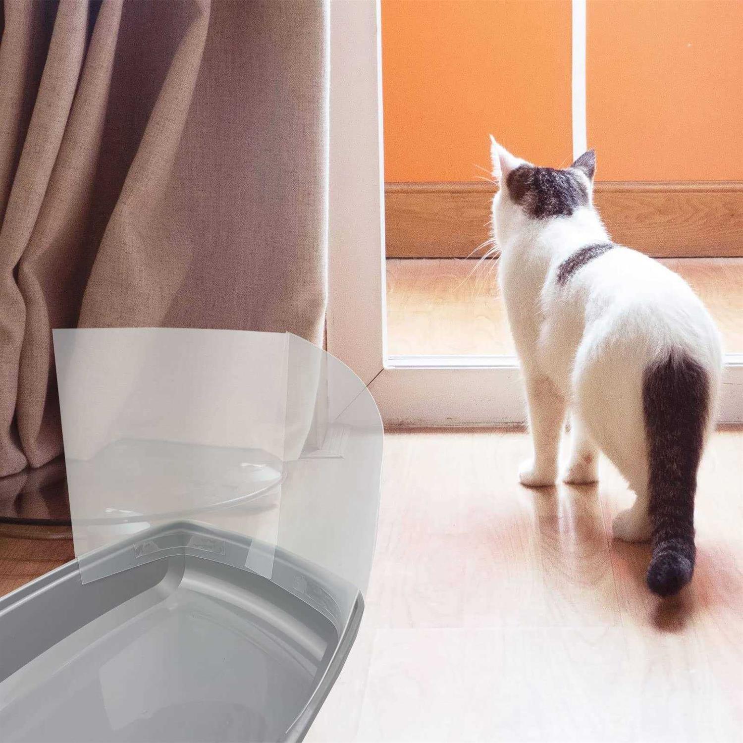 AAiphuwew 3 Pcs Cat Litter Box Pee Shields Easy Clean Anti-Splashing Flexible Litter Pan Pee Shields For Open Top Litter Pan