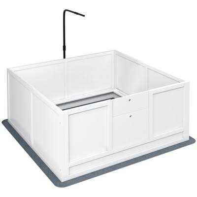 PawHut Playpen for Dogs with Pee Pad Pig Rail Adjustable Height Door for Small