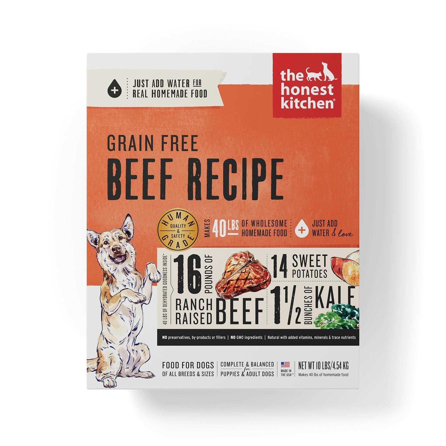 The Honest Kitchen Dehydrated Grain-Free Beef Dog Food 10lb