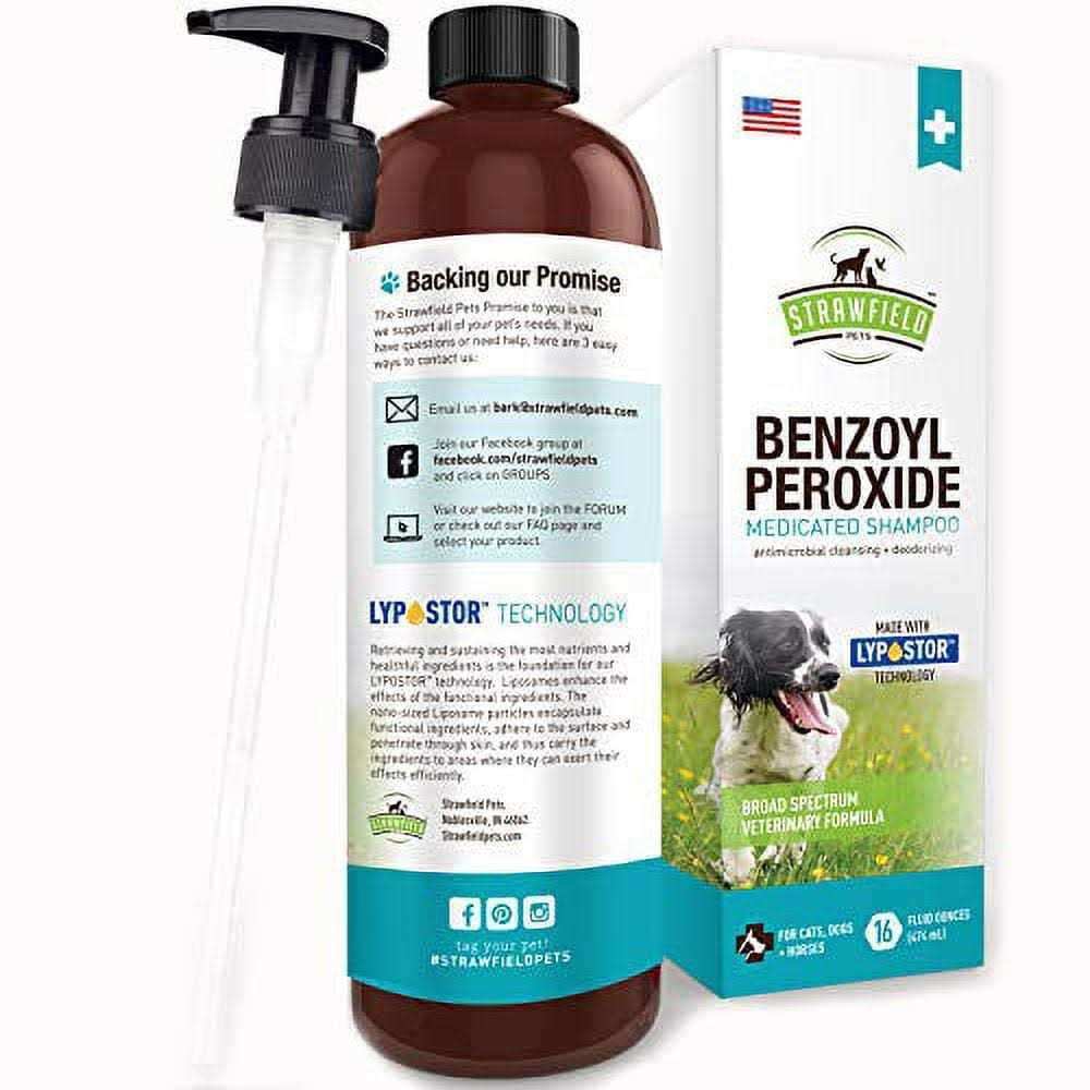 Strawfield Pets Benzoyl Peroxide Shampoo for Dogs & Cats