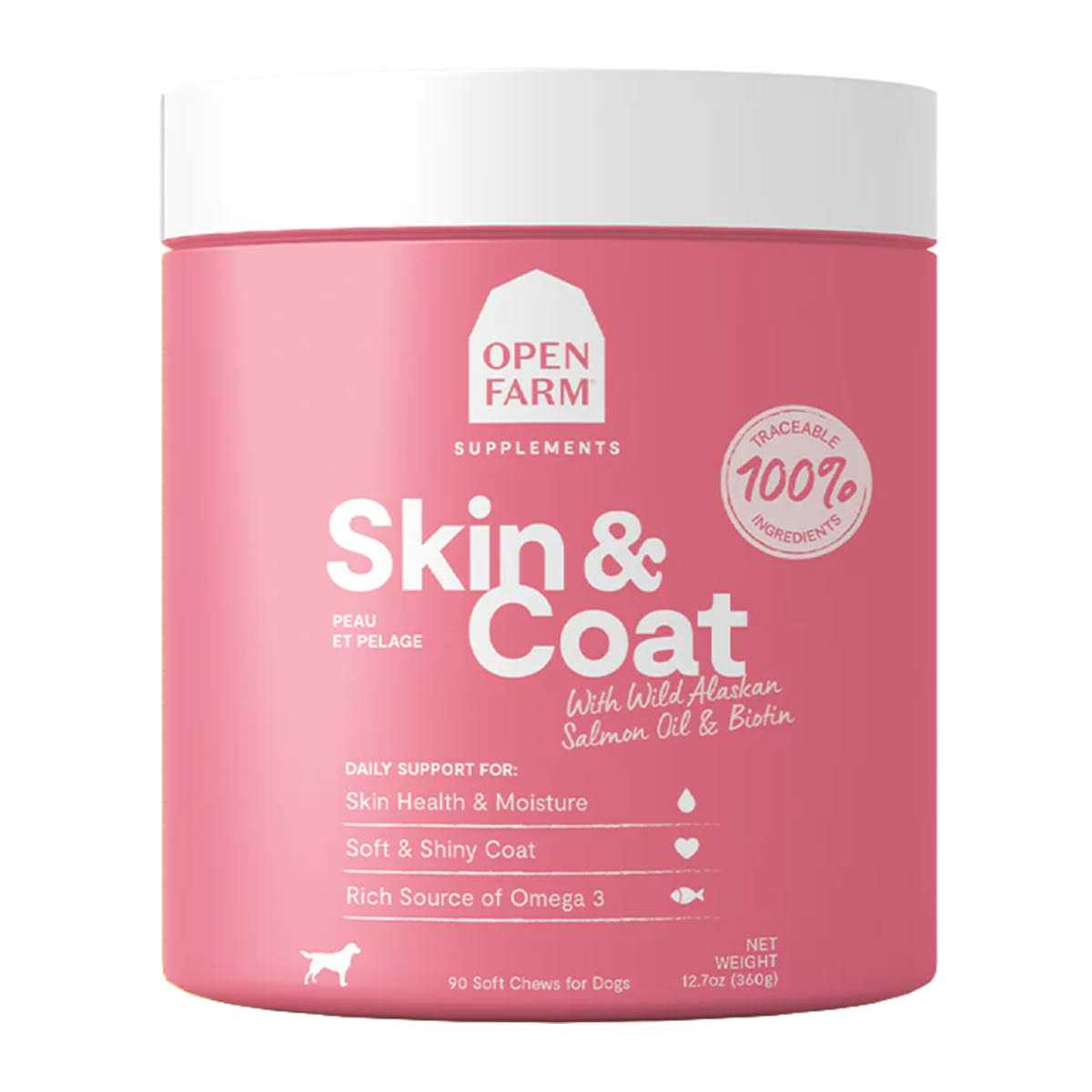 Open Farm Skin & Coat Supplement Chews for Dogs