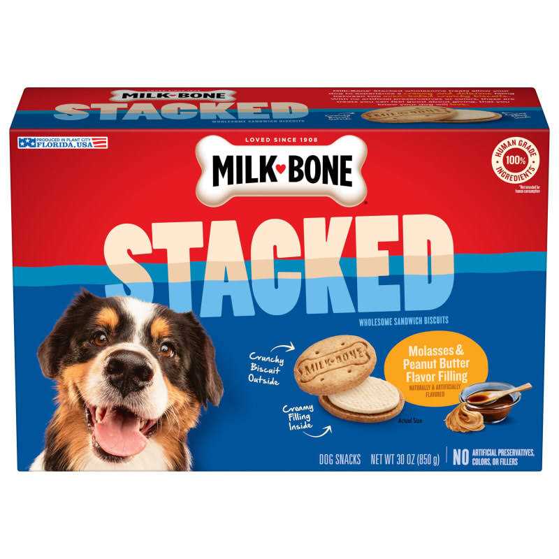 Milk-Bone Stacked Molasses & Peanut Butter Dog Treats