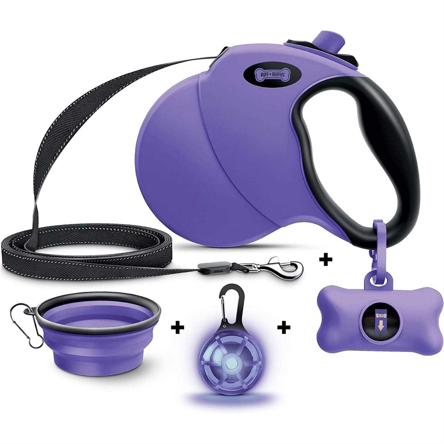 Ruff ‘N Ruffus Tangle-Free Retractable Dog Leash & Bonus Contents