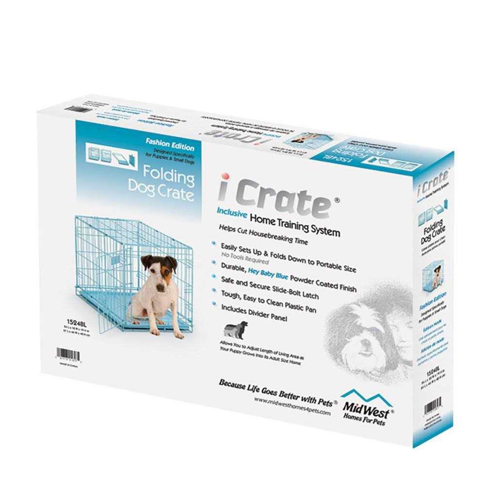 Midwest iCrate Single Door Dog Crate Blue