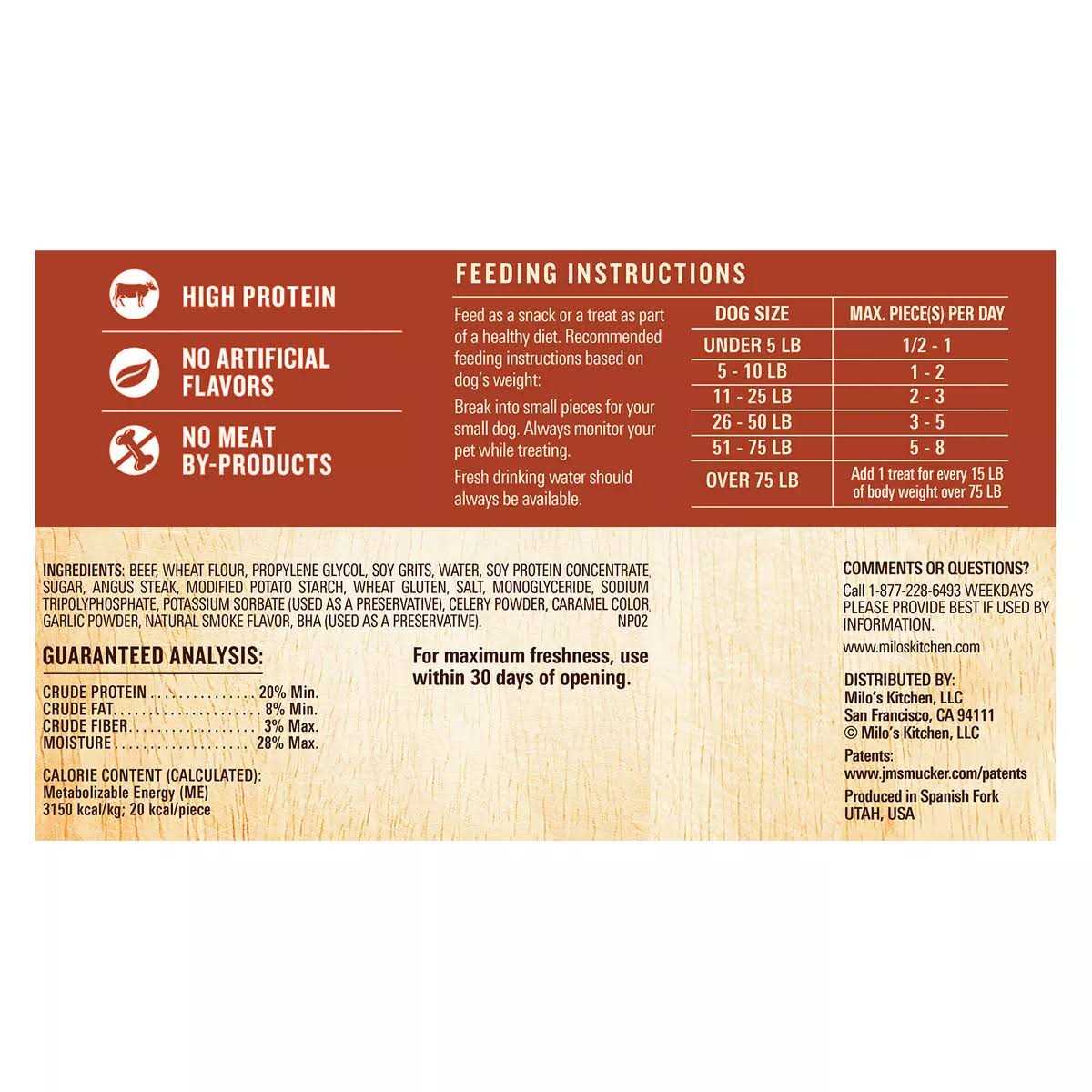 Milo’s Kitchen Steak Grillers Dog Treats