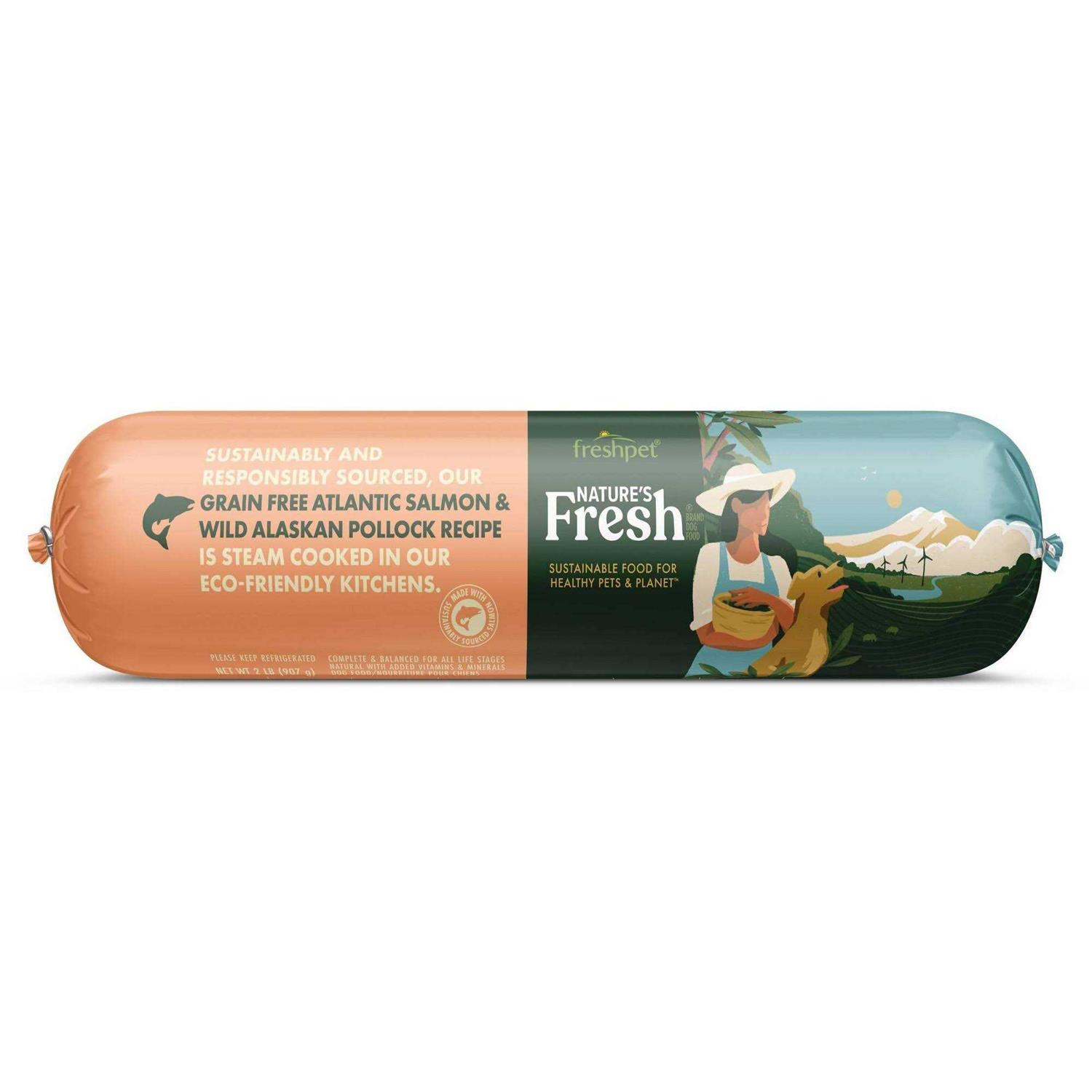 Freshpet Nature’s Fresh Grain Free Wild Alaskan Pollock & Atlantic Salmon Recipe Dog Food