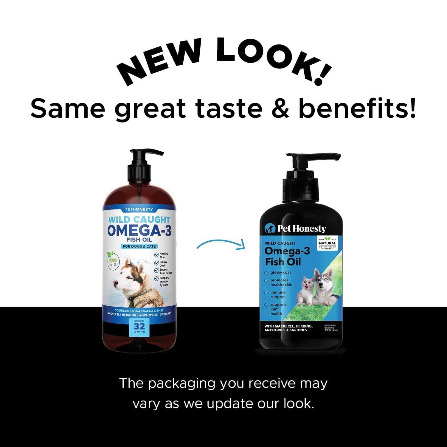 Pet Honesty Wild Caught Omega-3 Fish Oil Supplement for Dogs and Cats