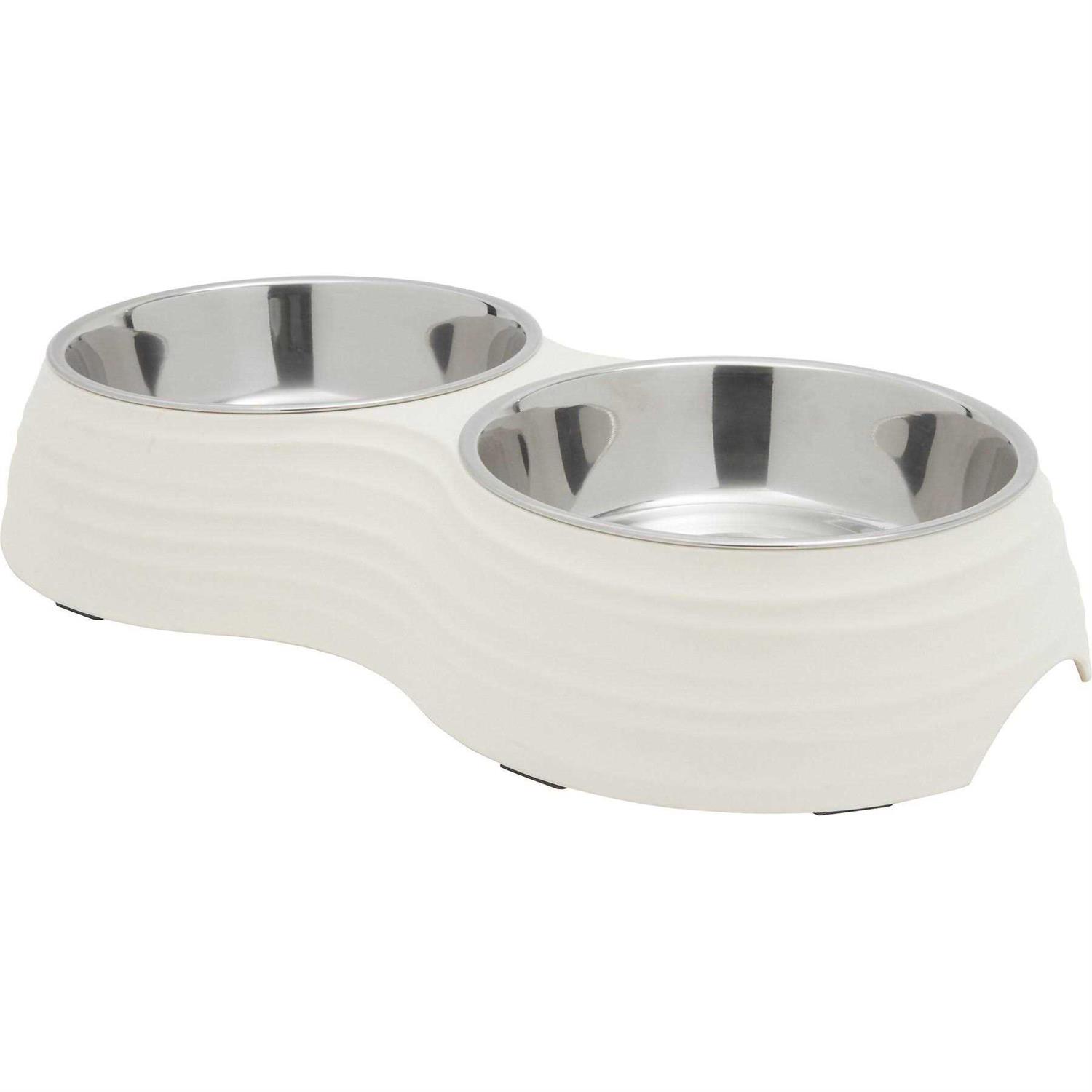 Frisco Stainless Steel Double Dog Bowls with Melamine Stand