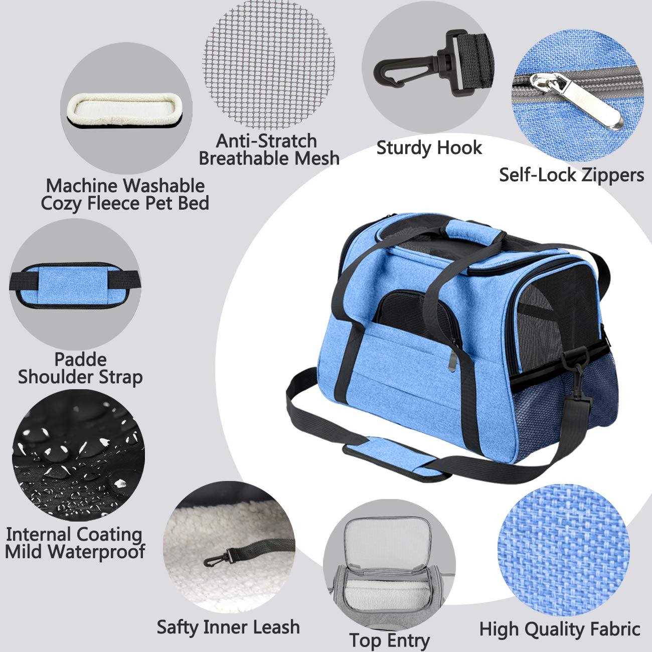 Prodigen Pet Carrier Airline Approved Pet Carrier Dog Carriers for Small Dogs