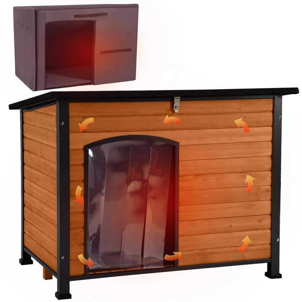 aivituvin Insulated Outdoor Dog House with Liner Inside Waterproof Roof