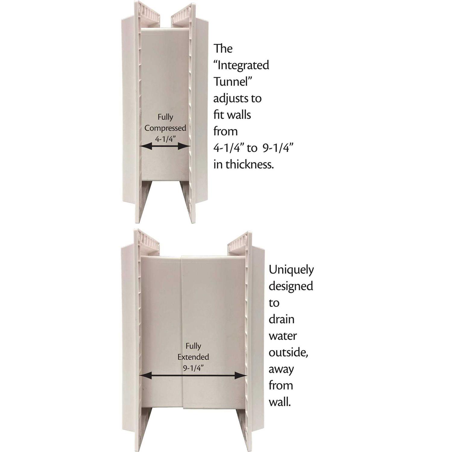Ideal Pet Products Wall Entry Pet Door Double Flap for Walls with Built-in Telescoping Tunnel and Lock-Out Slide