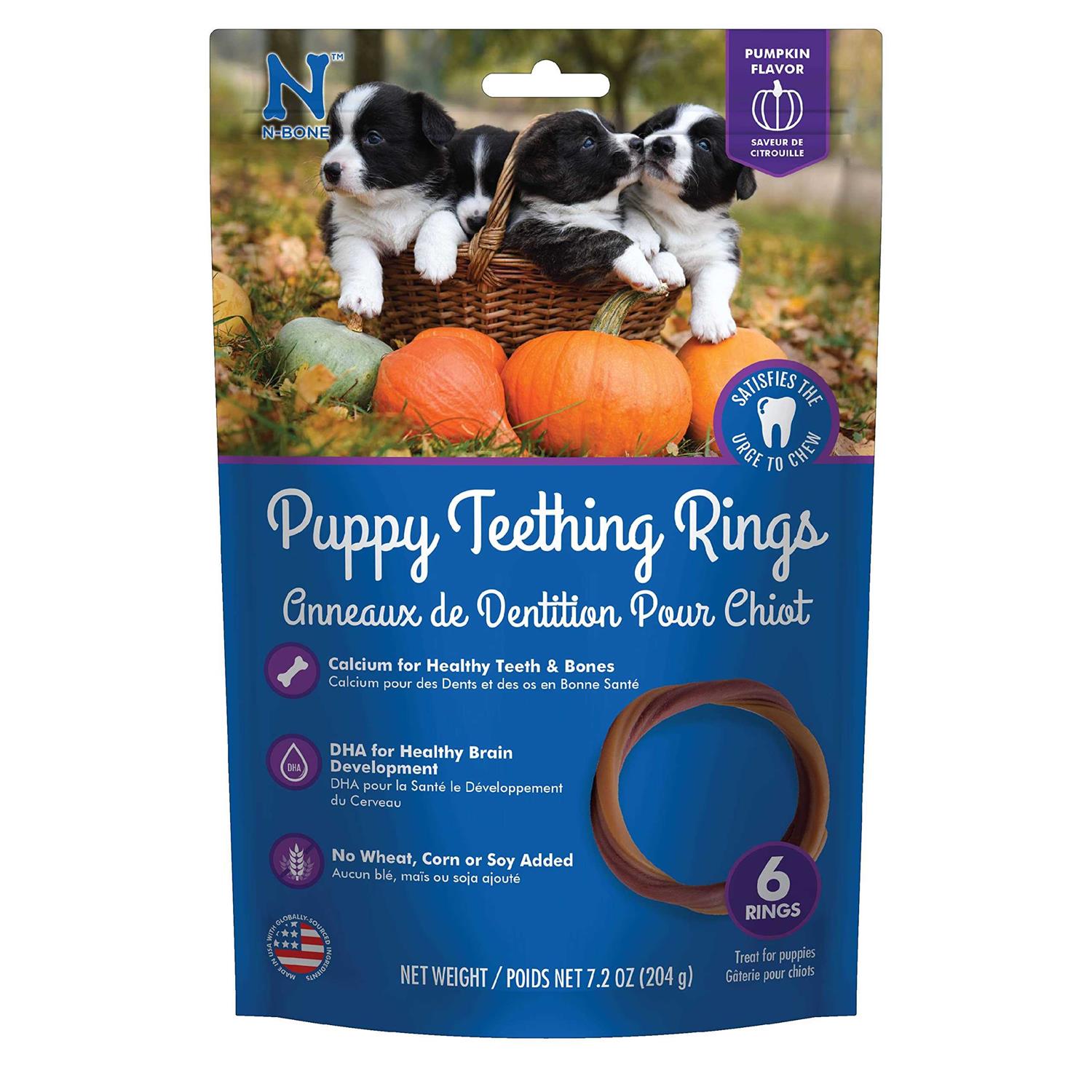 N-Bone Puppy Teething Ring Pumpkin