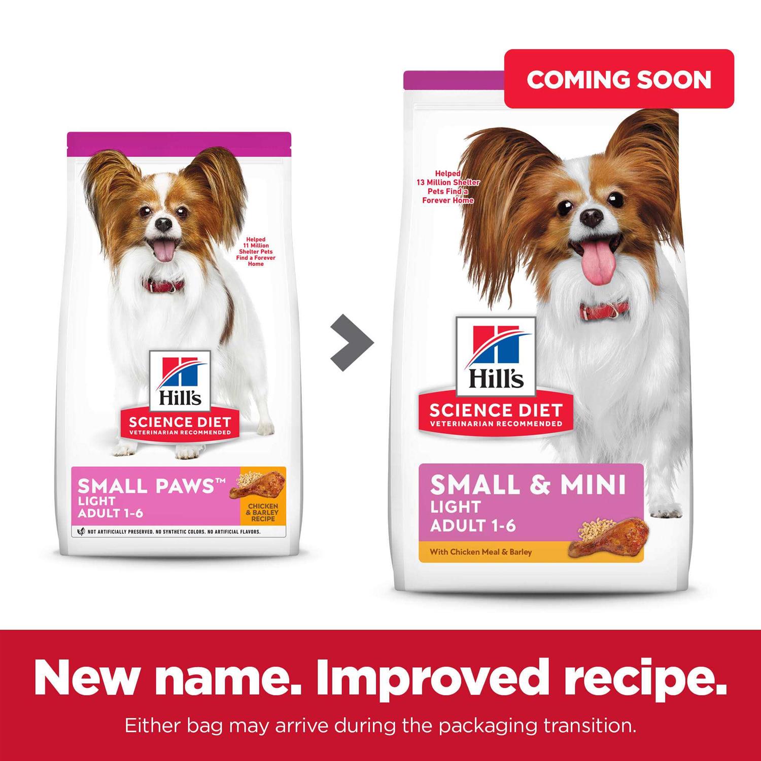 Hill’s Science Diet Adult Small Paws Light Chicken Meal & Barley Dry Dog Food