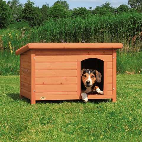 TRIXIE Natura Classic Dog House with Weatherproof Finish, Elevated Floor, Small
