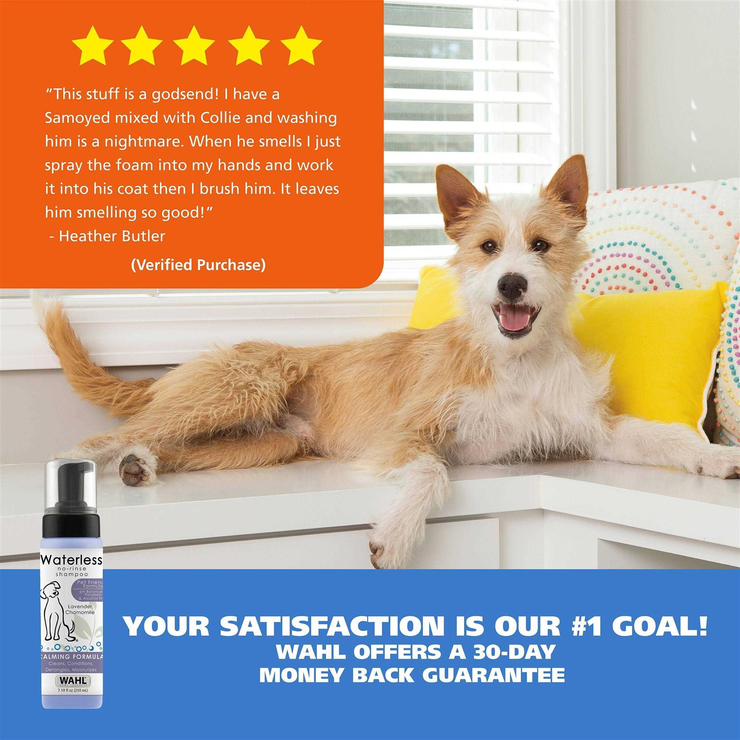 Wahl Waterless No Rinse Dog Shampoo Lavender Chamomile