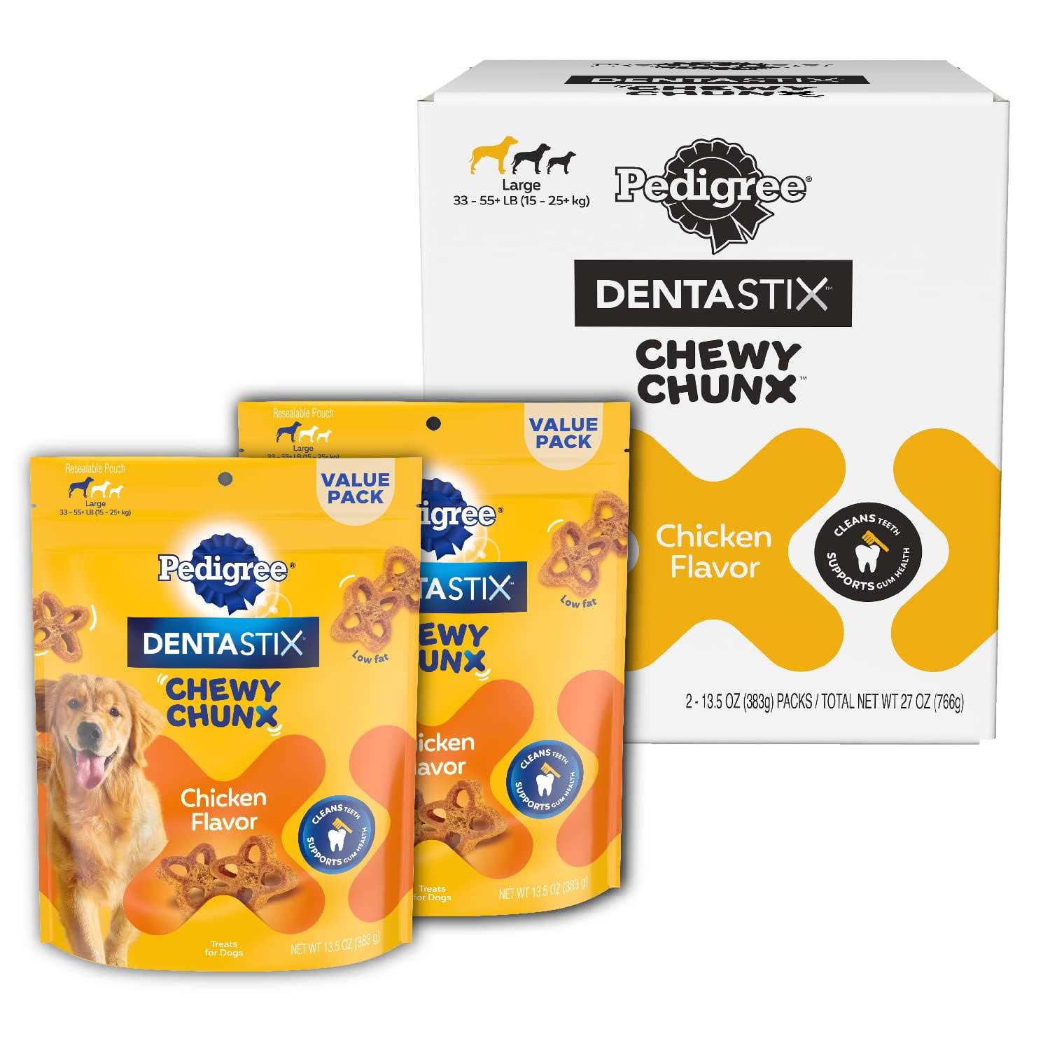 Pedigree Dentastix Chewy Chunx Chicken Flavour 68g