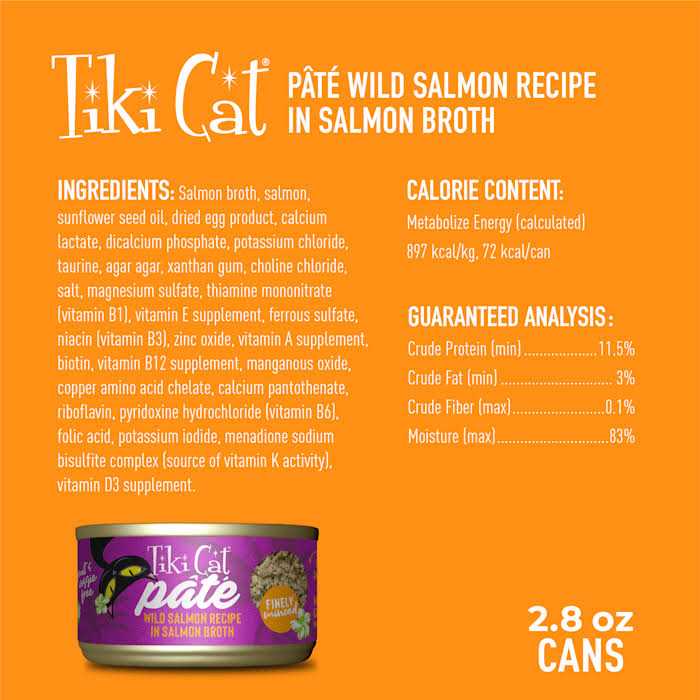 Tiki Cat Luau Pate Wild Salmon Cat Food