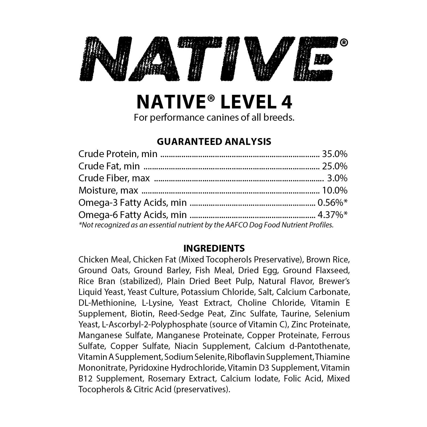 Native Level 4 Chicken Fish Rice Dog Food