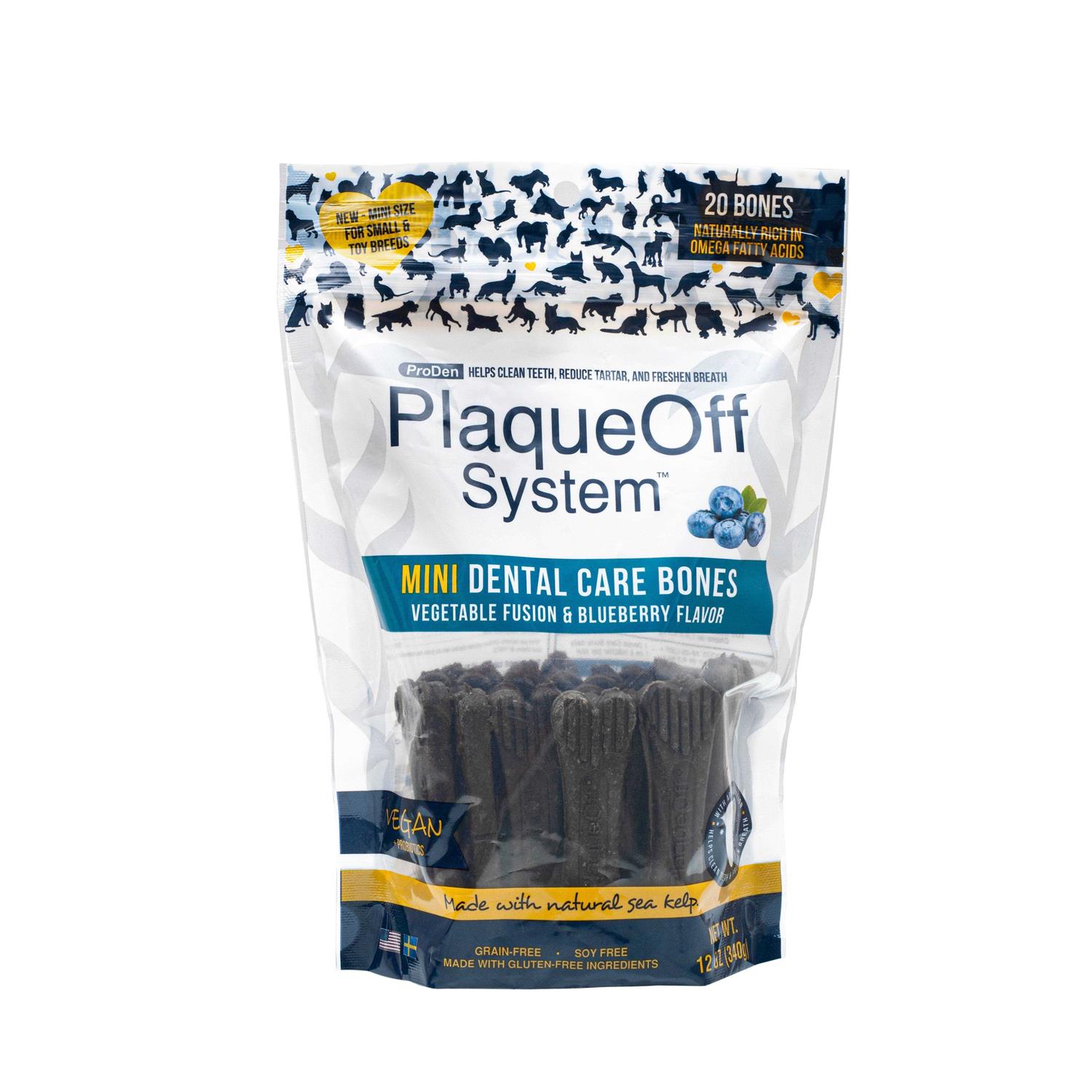 ProDen PlaqueOff Mini Dental Bones Vegetable Fusion & Blueberry