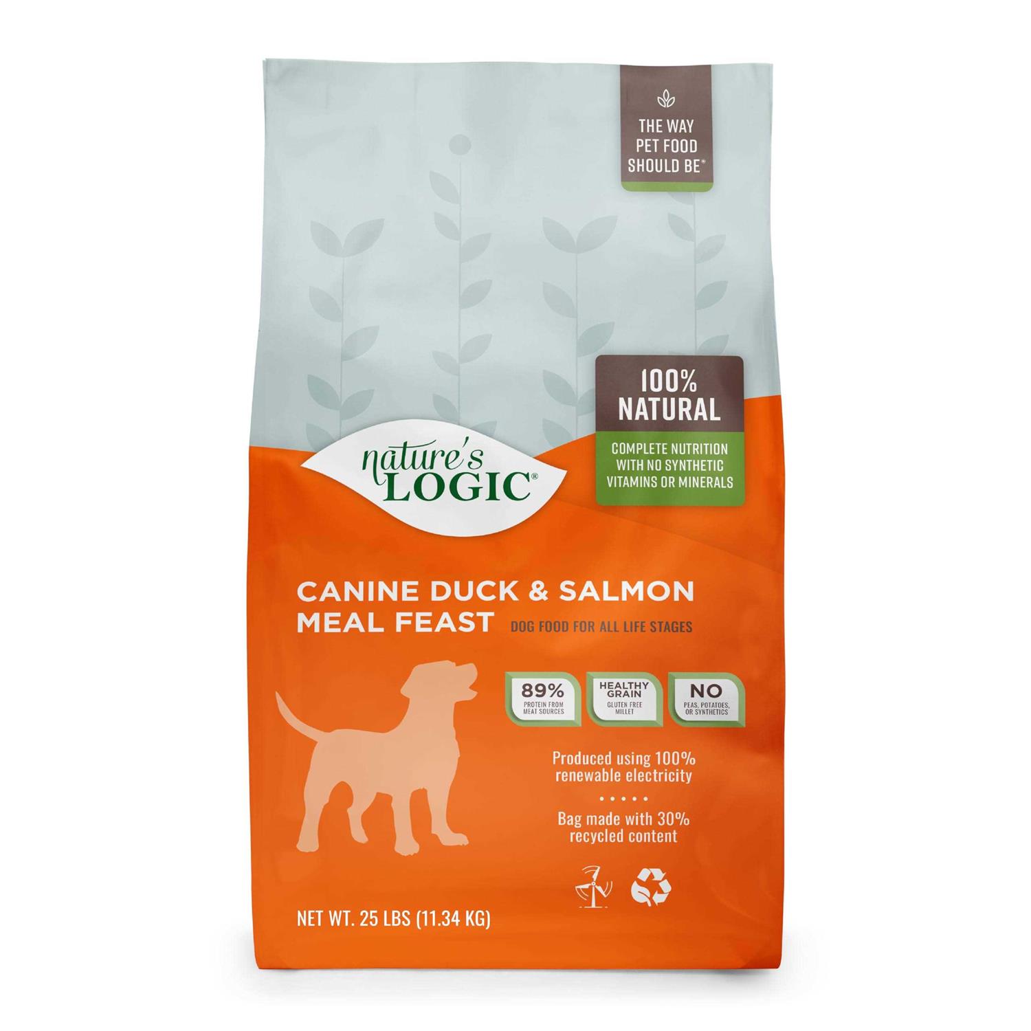 Nature’s Logic Canine Duck & Salmon Meal Feast Dry Dog Food
