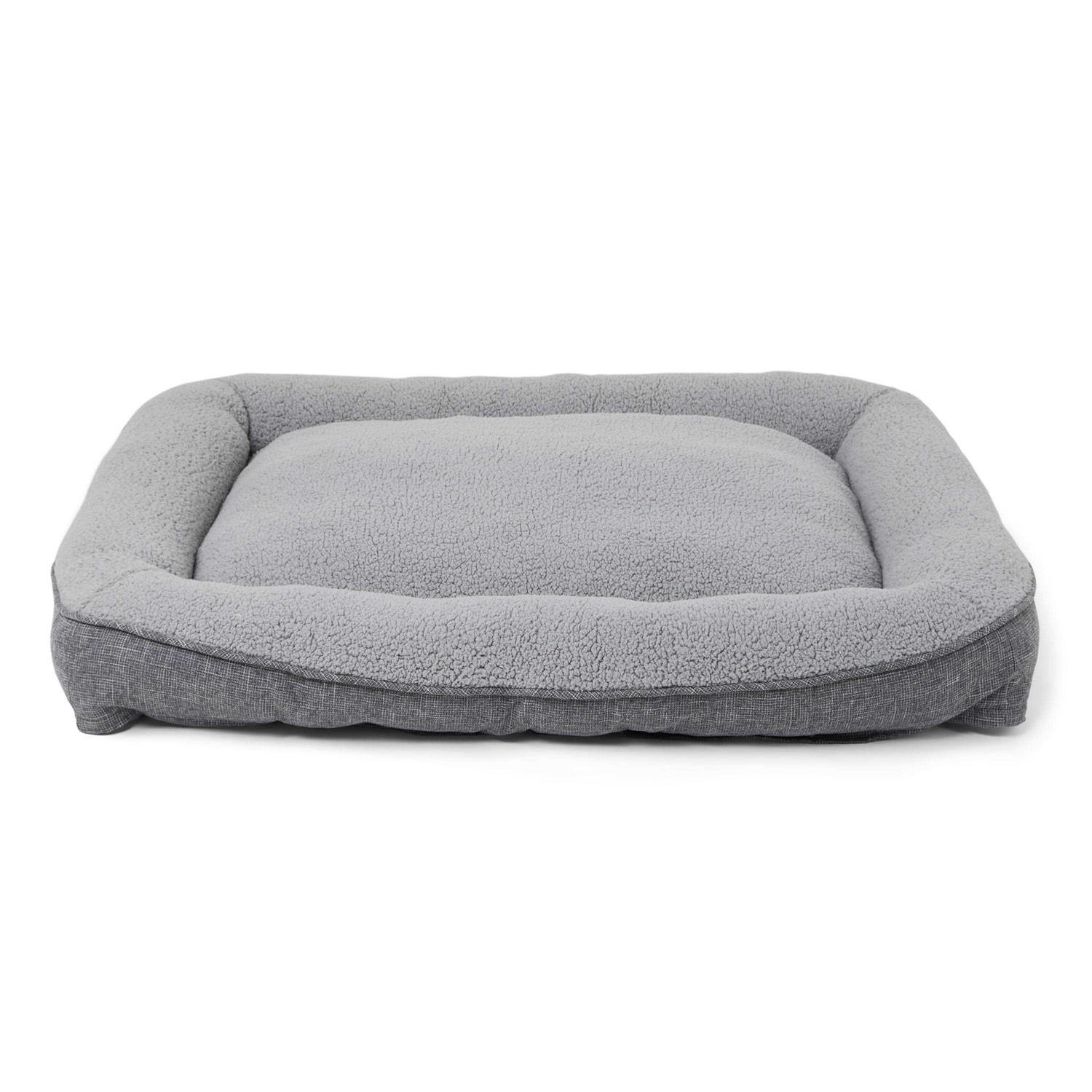 EveryYay Snooze Fest Grey Rectangle Lounger Dog Bed