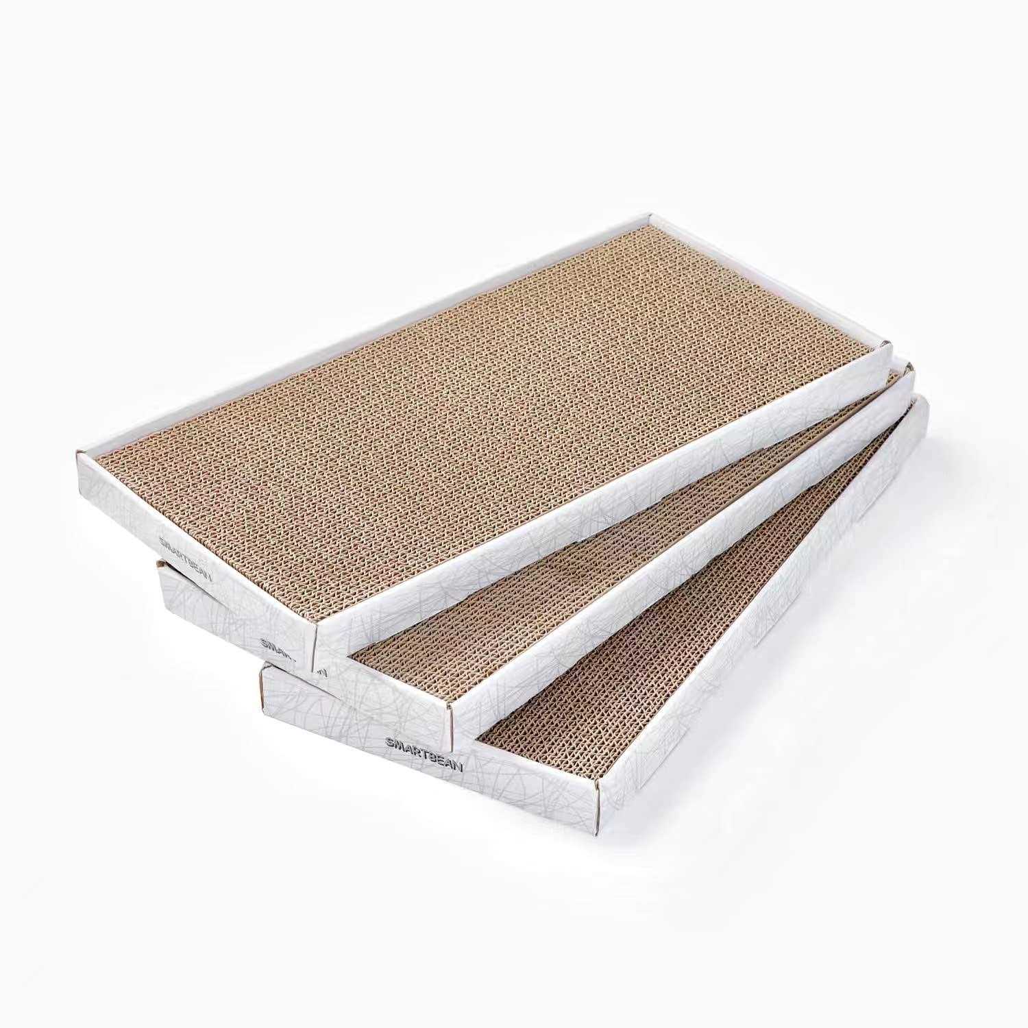 Cardboard Scratcher Pad Scratching Post:Smartbean 3PCS Cat Scratcher Cardboard,Cat Scratch Pad,Cat Scratching Post,Double-Sided Design for Double Lif