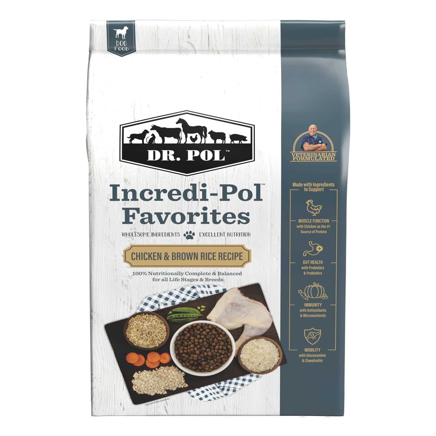 Dr. Pol Incredi-Pol Favorites Chicken & Brown Rice Dog Food