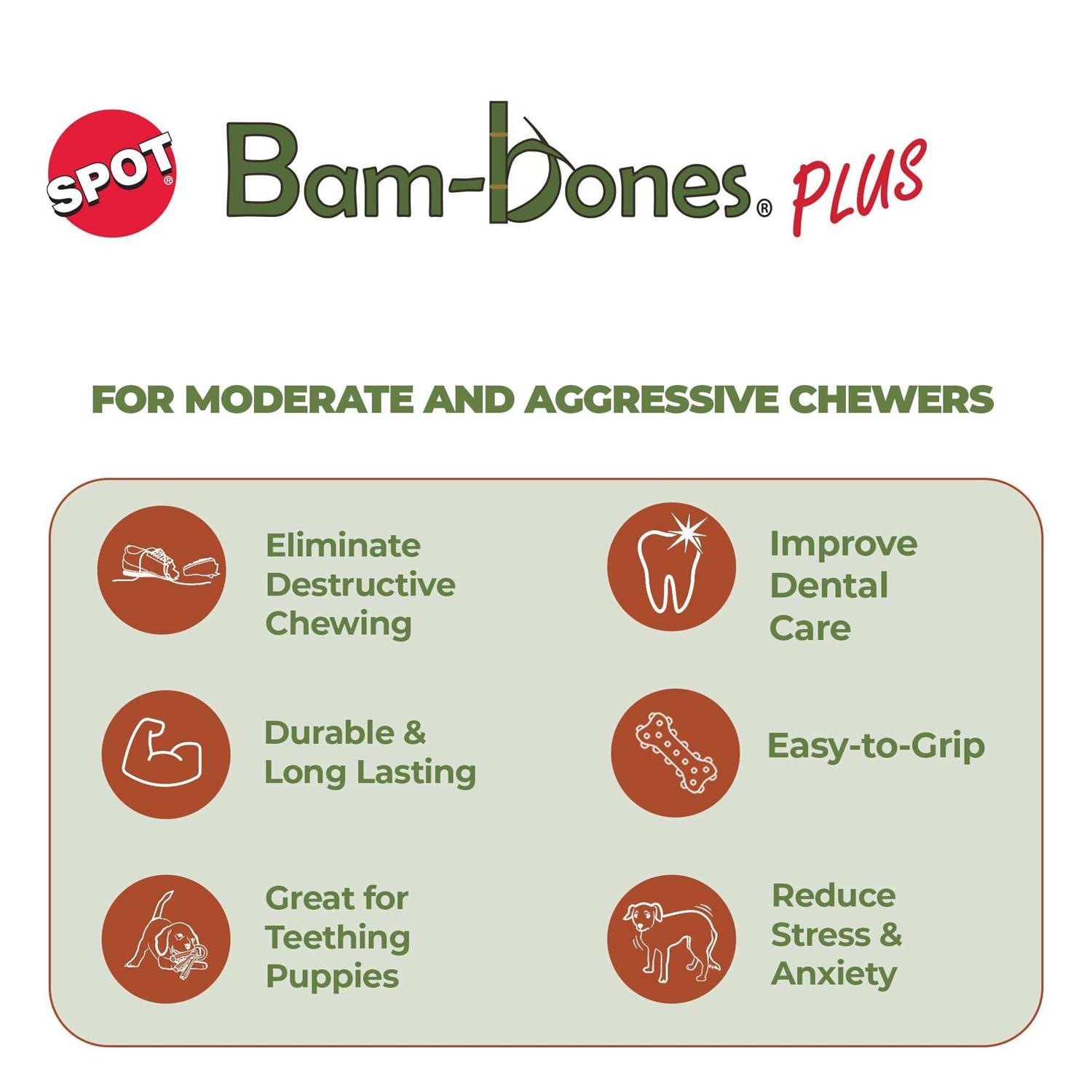 Bam-Bone Plus Branch Beef Dog Toy