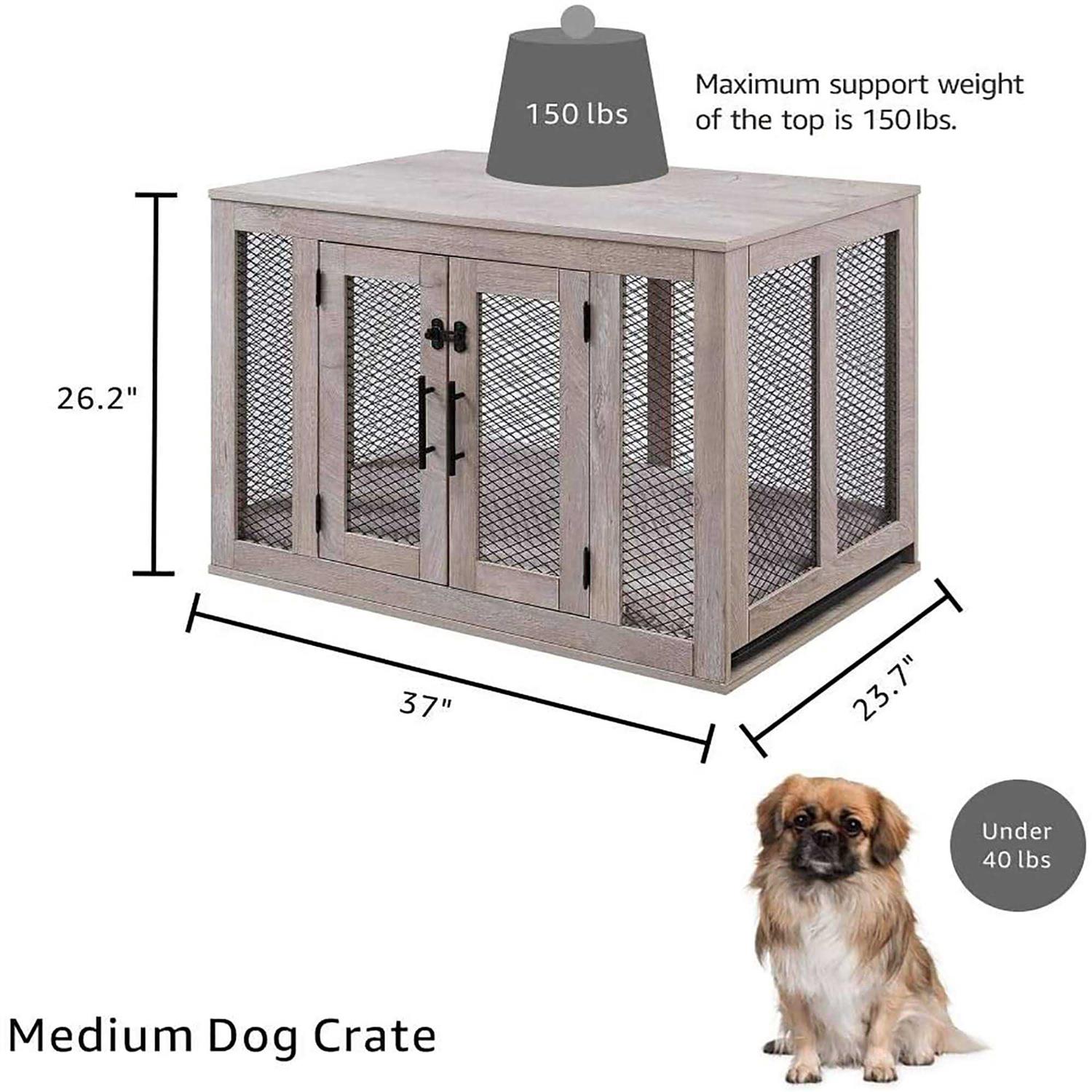 Unipaws Dog Crate with Cushion and Tray