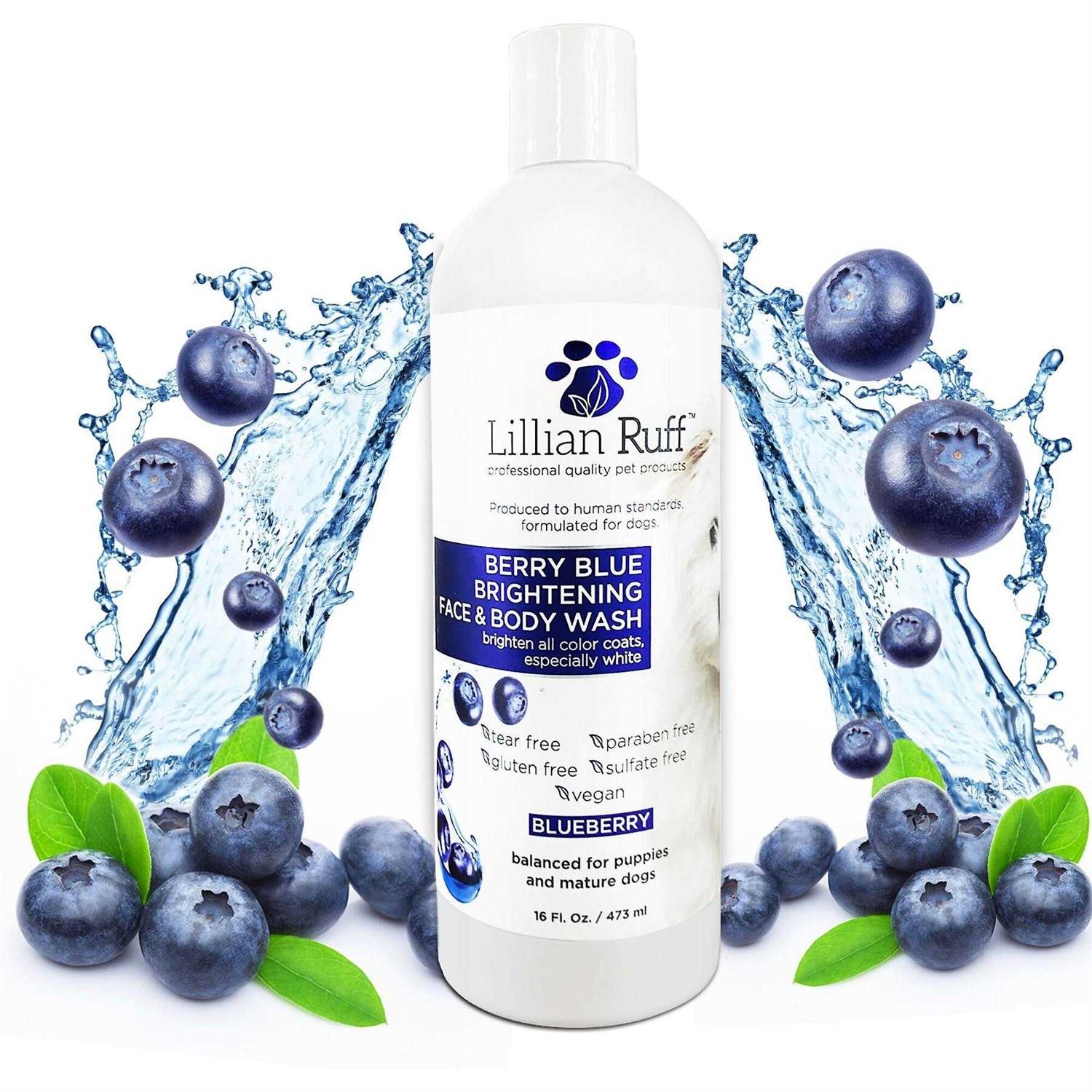 Lillian Ruff Berry Blue Brightening Face and Body Wash for Dogs and Cats
